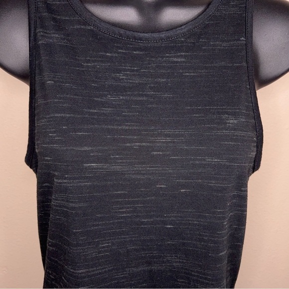 XS NIKE DRI FIT TANK BLACK GREY TOP SLEEVELESS STRETCH ATHLETIC ACTIVEWEAR - Picture 6 of 11